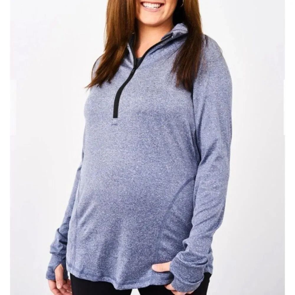 NWOT Latched Mama 1/4 Zip Performance Nursing Long Sleeve Pullover Top Large